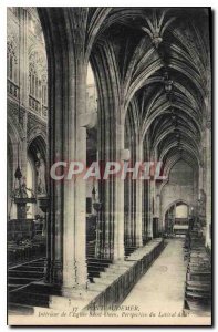 Postcard Old Bridge Audemer Interior of the Church of Saint Ouen Lateral Pers...