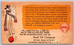 K45/ Jackson Heights Long Island New York Postcard Shell Oil Gas Station 434