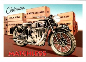 Repro MATCHLESS BRITISH MOTORCYCLES Clubman Motorcycle Advertising  4½X6½ Card