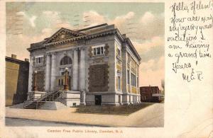 Camden New Jersey Free Public Library Street View Antique Postcard K78980