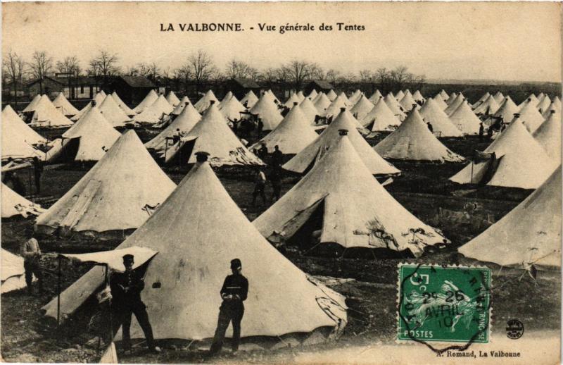 CPA Militaire, La Valbonne - Vue generale des Tentes (277729)