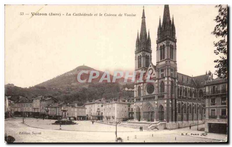 Old Postcard Voiron La Cathedrale and Coleau of Vouise