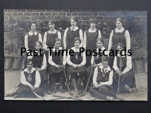 Leeds University W.H.C.& S WOMEN'S HOCKEY CLUB c1916 RP Postcard by Lonnergan