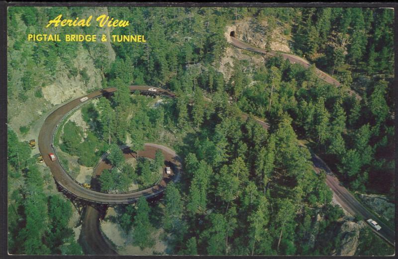 Bird's Eye View,Pigtail Bridge and Tunnel,Black Hills,SD