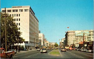 Vtg Winnipeg Manitoba Canada Portage Avenue Street View 1960s Postcard