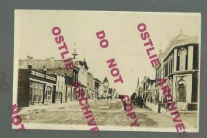 Avoca IOWA RPPC 1909 MAIN STREET nr Harlan Walnut Shelby Oakland Atlantic