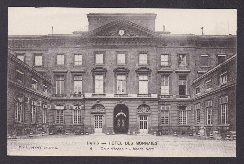 FRANCE, Postcard RPPC, Paris, The Hôtel des Monnaies