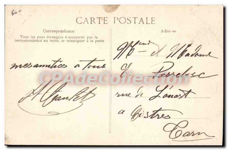 Postcard Old Paris Boulevard Buses Close automotive Italians