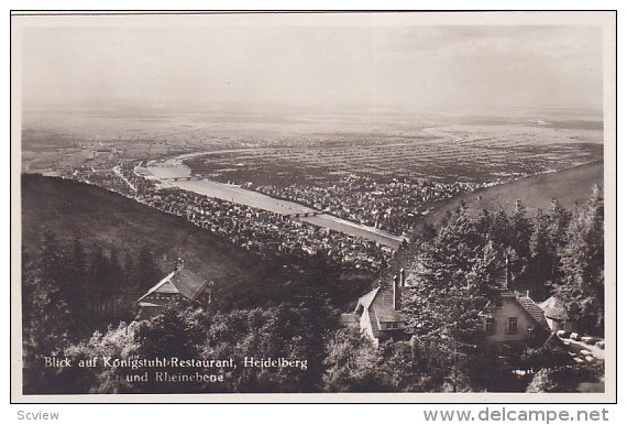 RP, HEIDELBERG (Baden-Wurttemberg), Germany, 1920-1940s; Blick Auf Konigstuhl...