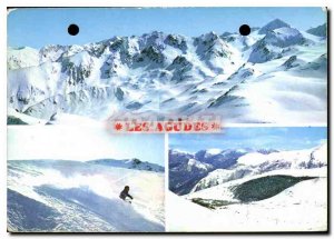 Modern Postcard The Agudes Winter Sports Panorama seen from the top of the sl...