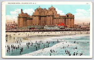 1931 Traymore Hotel Atlantic City New Jersey NJ Beach Steel Pier Posted Postcard