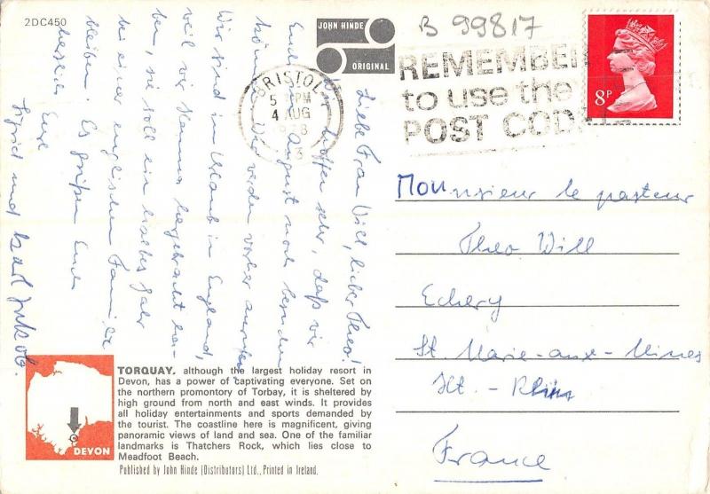 B99817 twinlight   over torquay harbour ship bateaux  devon  uk