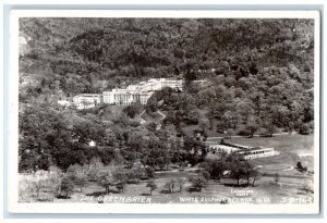 Birds Eye View Of The Greenbrier White Sulphur Springs WV RPPC Photo Postcard