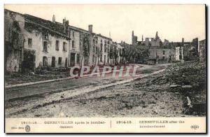 Postcard Old Gerbéviller after the bombing Army