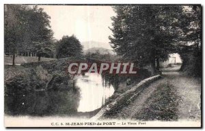 Old Postcard St Jean Pied de Port Le Vieux Pont