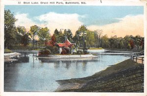 Boat Lake, Druid Hill Park Baltimore, Maryland MD Postcards