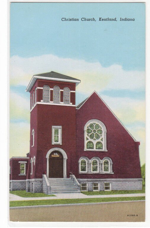 Christian Church Kentland Indiana postcard