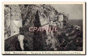 View taken Grimaldi Menton on the Italian border and the bridge St louis