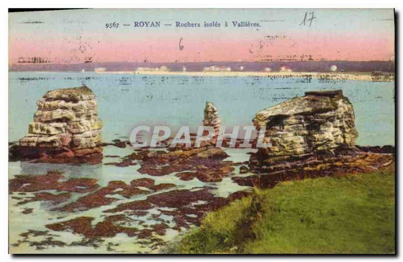 Old Postcard Royan Rocks Isoles has Vallieres