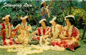 HI, Hawaii, Flower Leis, Stringing Leis, H.S. Crocker No. S-16