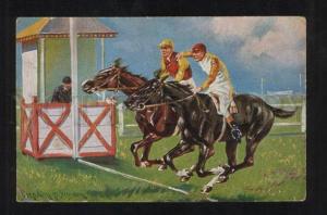 3068300 HORSES RACING by DONADINI vintage PC