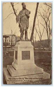 1912 Exterior View Mahaska Monument Park Statue Oskaloosa Iowa Antique Postcard