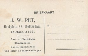 Netherlands Dutch types folk costumes advertising J.W. PET Rotterdam briefkaart