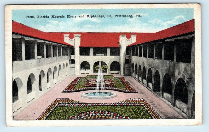 ST PETERSBURG, FL Florida ~ MASONIC HOME & ORPHANAGE 1919  Postcard