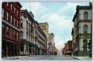 Richmond Virginia VA Postcard East Main Street Buildings Streetcar 1910 Unposted