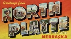 North Platte, Nebraska Large Letter Town 1948 postal used 1948