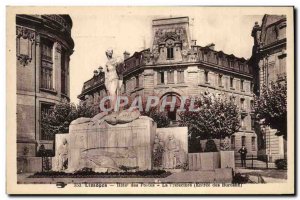 Old Postcard Limoges Hotel des Postes The Prefecture (Entree Offices)