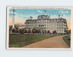 Postcard First Division Monument and War & State Departments Washington DC