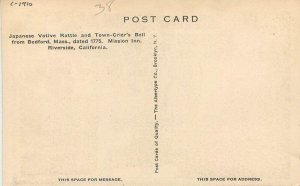 California Riverside Japanese Votive Rattle Temple C-1910 Postcard 22-6720