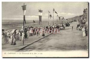 Old Postcard Cabourg Promenade Sea