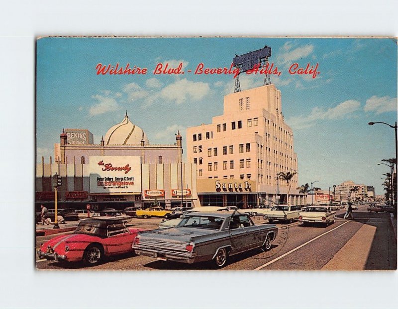 Postcard Wilshire Blvd., Beverly Hills, California