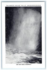c1920's Thunder Head Falls Underground Rapid City South Dakota Vintage Postcard