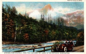 Washington - Stevens Pass Highway, thru the Cascades, Mt. Index - c1920