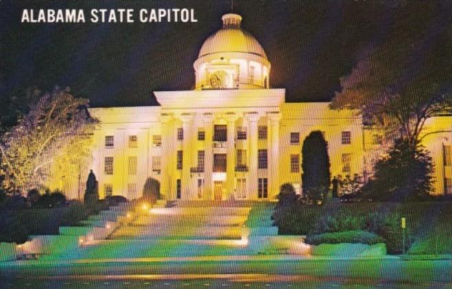 State Capitol Building At Night Montgomery Alabama