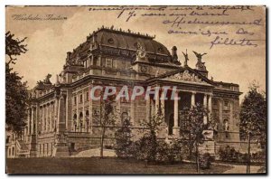 Old Postcard Wiesbaden Theater