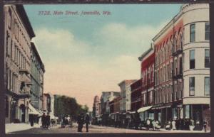 Main Street,Janesville,WI Postcard 