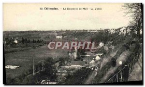 Old Postcard Chateaudun The Mail Descent La Vallee