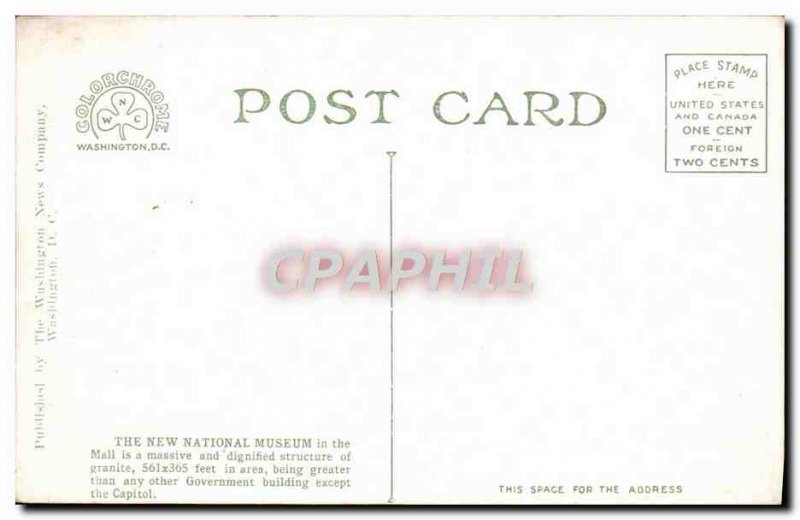 Postcard Old New National Museum Washington D C.