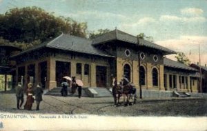 Chesapeake and Ohio R.R. Depot, Stauton, Virginia, VA, USA Railroad Train Dep...