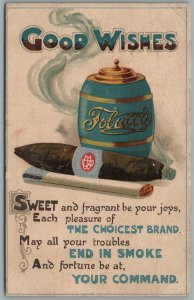 CIGARS ADVERTISING ANTIQUE POSTCARD