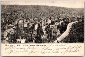 Stuttgart Blick Von Der Neuen Weinsteige Germany City Buildings Postcard