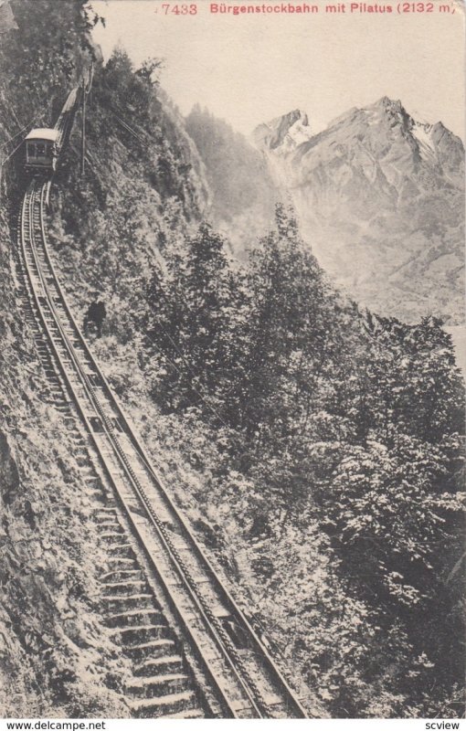 Burgenstockbahn mit Pilatus , Switzerland , 00-10s