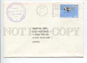 421302 PORTUGAL Azores to GERMANY 1991 year real posted espress air mail COVER