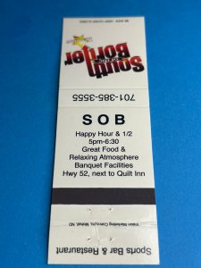 Matchbook Cover South of the Border Restaurant Kenmare, North Dakota MB162