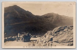 Mt Adams From Carriage Road Mt Washington NH RPPC Old Car  Postcard T22