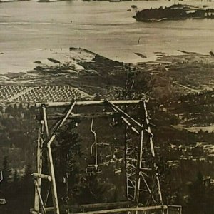 Grouse Mountain Silla Lift Chairlift Skyride Vancouver CB Canada RPPC Postal